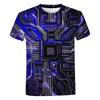 3D Motherboard CPU Processor Line Circuit Board Printing Tees Fashion Streetwear Graphic T-shirts Men Women Summer New T Shirt