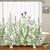 Beautiful Butterfly Flowers Shower Curtain Bathroom Screen Decoration Shower Curtains Waterproof Washable Fabric