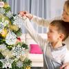 20Pcs Christmas Tree Decoration Hanging Ornaments Tree Snowman Reindeer Santa Snowflake Ornaments for New Year Winter Party