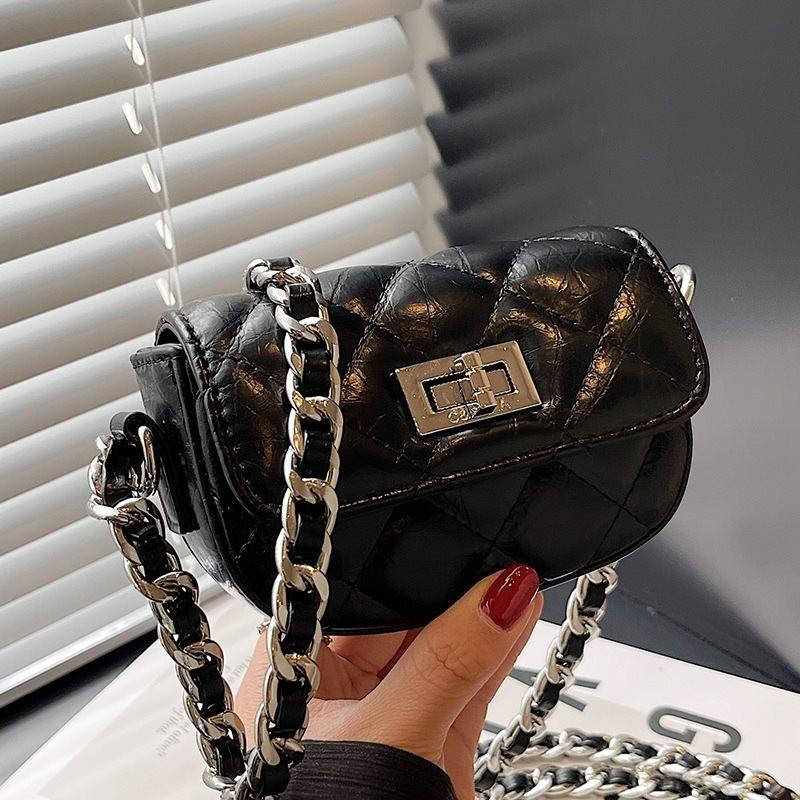 Chic Silver Mini Bag For Women Stylish High-end Summer Shoulder Crossbody Purse