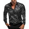 Floral Pattern Fashion Casual Men's Long Sleeve Shirt Formal Shirt Party Evening Summer Spring Autumn Lapel Long Sleeve