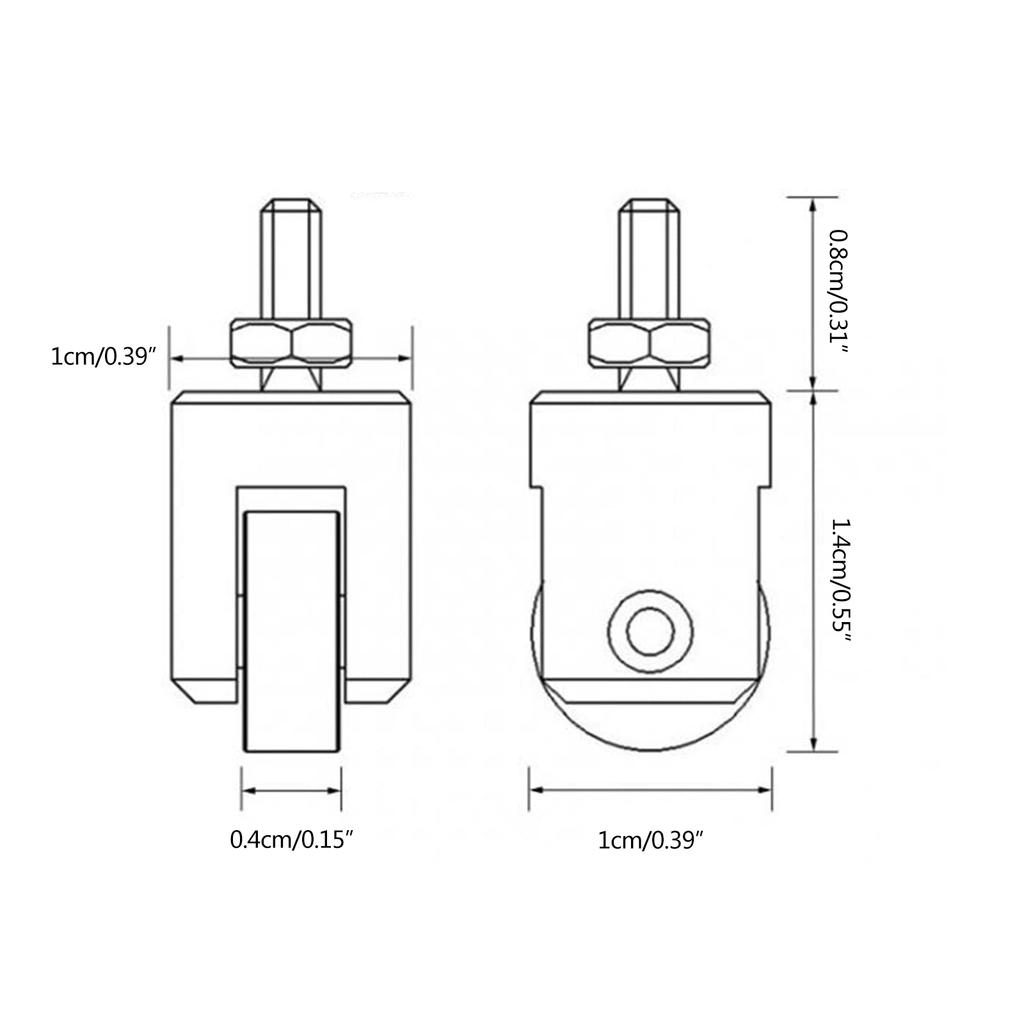 Roller Contact Point for Dial Gauge 10mm Diameter Wheel M2.5 Thread Dial Gauge Accessories Stainless Steel