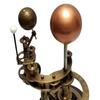 Handgefertigtes Messing-Sonnensystem-Orrery mit Holzsockel, funktionsfähiges Sammlermodell für Sonne, Erde und Mond