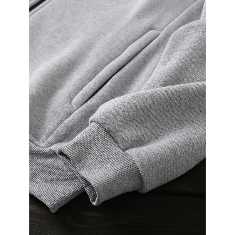 Thickened! Composite Velvet! Foreign Trade Tail Goods Men's Autumn and Winter Fleece-Lined Warm Stand Collar Zip-up Cardigan Jacket