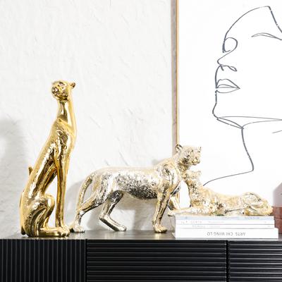 Artizanat din Rășină Sculptură Animal Simulare Leopard Auriu Ghepard Leopard Pătat Accesorii Decor Acasă
