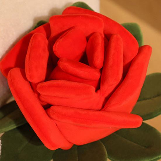Rose Plush Toy Realistic Flower Design Soft Healing Never Withering Imitation Rose Flower Emotional Companion Toy