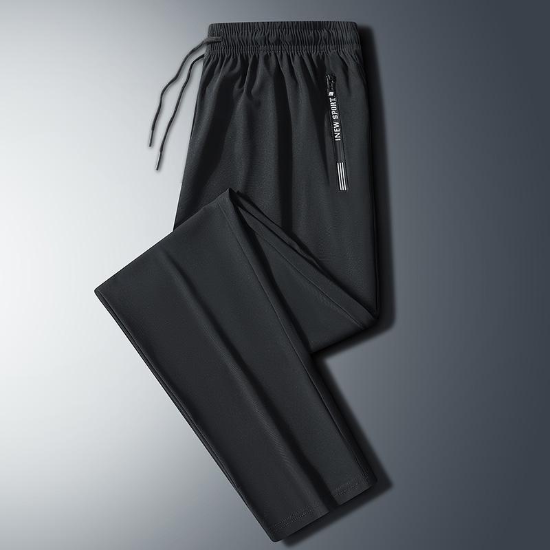 

Running Pants Summer Breathable Fitness Sports Trousers Jogging Daily Casual Sports Pants Men Ultra-thin Ice Silk Cool Pants L чорний