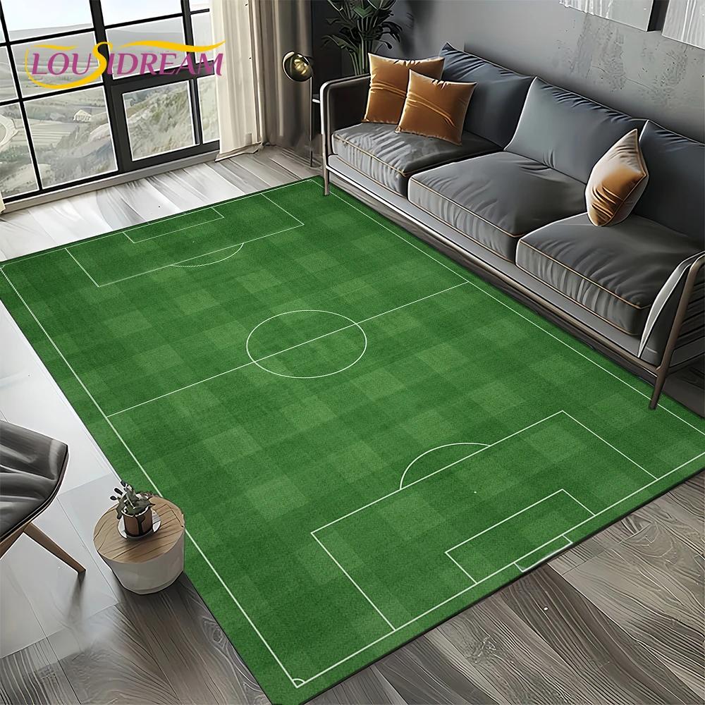 Football Field Soccer Sport 27 Style Carpet Rug for Living Room Bedroom Home Sofa Decoration,Kids Area Rug Non-slip Floor Mat