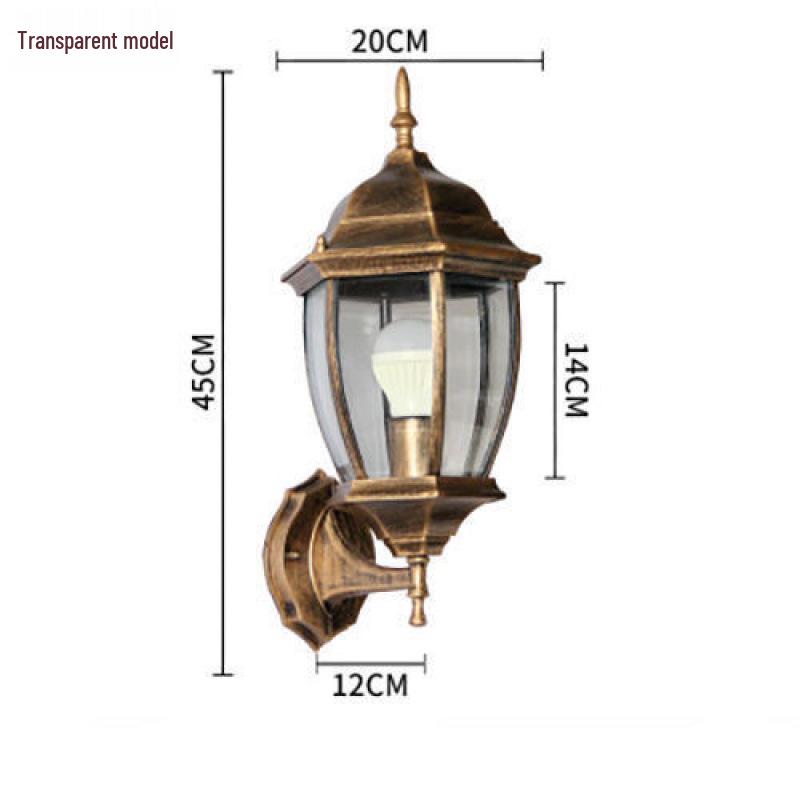 European Antique Modern Minimalist Waterproof LED Outdoor Wall Light for Courtyard and Landscape