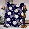 Baseball Theme Printed Blanket - Perfect for Couch, Bed, Travel & Outdoor Use | Machine Washable, Cozy & Durable.