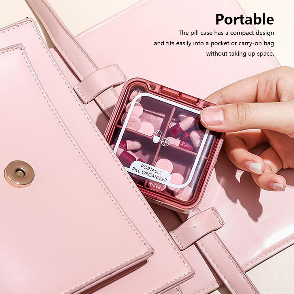 Pill Box Portable Tablet Container Moisture-proof Pills Dispenser Daily Travel Indoor Outdoor Organizer for Pocket