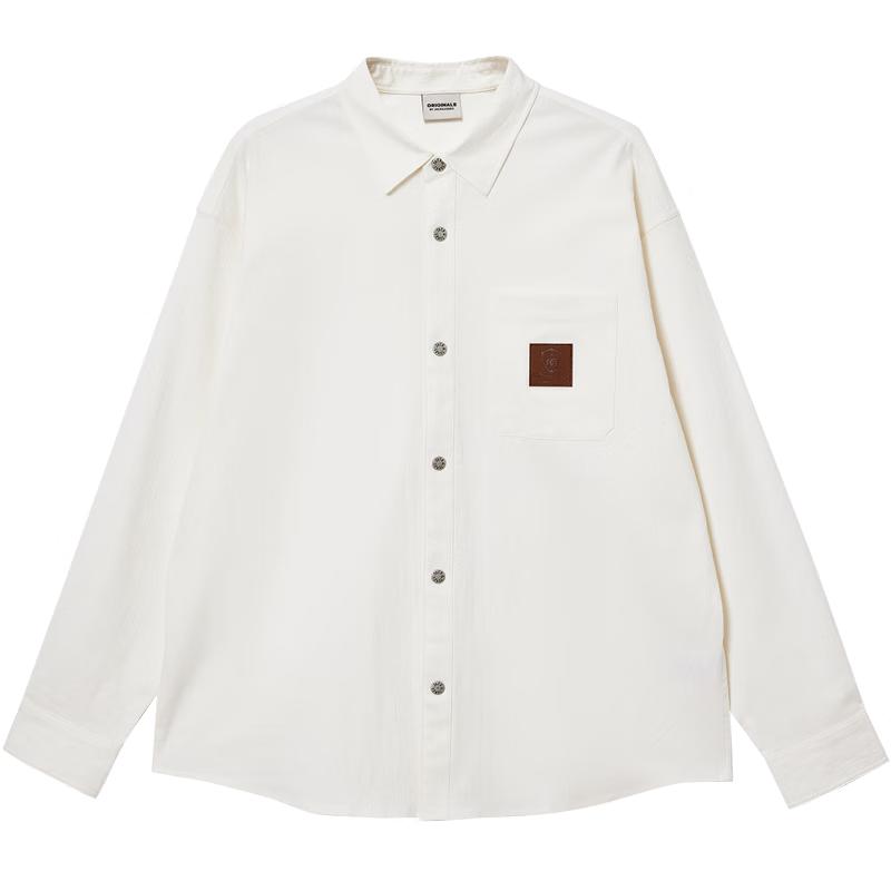 

Jack & Jones Men s Textured Loose Long Sleeve Casual Shirt L