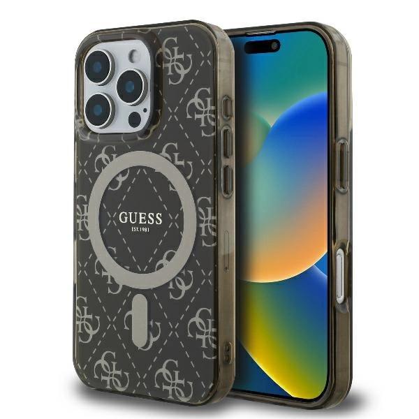 Guess Guhmp16Lh4Dtew Iphone 16 Pro 6.3 Brązowy/Brown Hardcase Iml 4G Background Magsafe