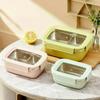 304 Stainless Steel Bento Lunch Box For Kids Students Single/Double Compartment Sealed Portable Lunch Container Microwave Safe