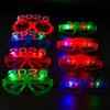 6Pcs Glowing Heart LED Glasses Night Event Party Supplies Reusable Bright Light Comfort Safe Materials