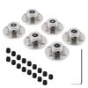 6 st 8 mm Borrning Järn Styv Koppling Set Styraxelstöd för DIY RC Modellmotorer med Sexkantnyckel Skruvar