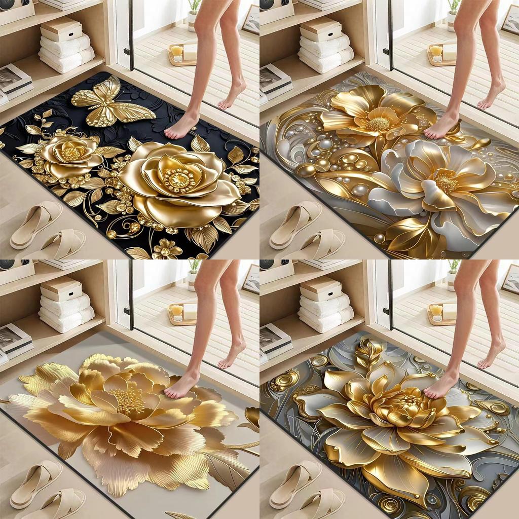 Diatomaceous Mud Floor Mat For Bathroom With Absorbent Antislip Design Suitable For Home Use