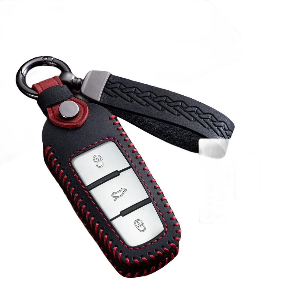 New Genuine Leather Auto Key Fob Cover Case Fit For Vw/Volkswagen Cc Passat B6 B7 Passat 3C Cc Maogotan R36 B5 B7L Protector Automotive Auto