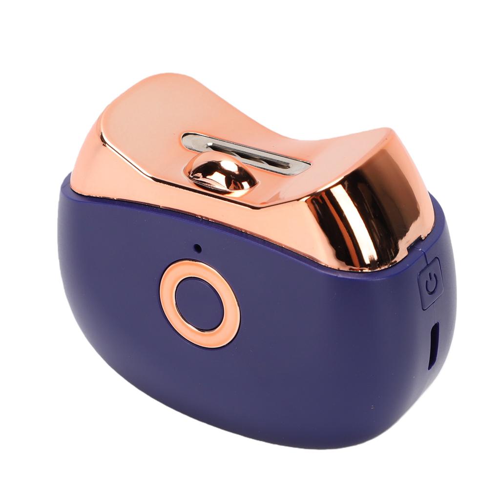 Mini Electric Nail Clipper Ultra Quiet LED Light Rechargeable Automatic Fingernail Cutter with Scraps Storag Blue