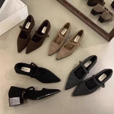 Fried Street High Value Foreign Style Versatile Single Shoes Internet Celebrity Explosion Dopamine Middle Heel Temperament Fresh Lazy Shoes