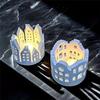 M-Modern-DIY Hollow House Candle Holder Silicone Mold Candle Holder Castle House Plaster Candle Lamp Atmosphere Decoration Mold