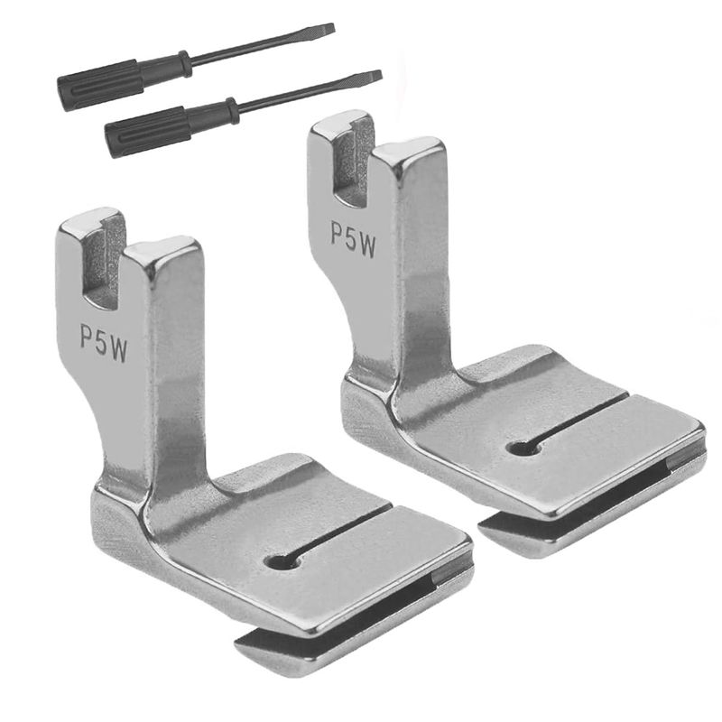 M-Modern-2Pcs Piping Sewing Machine Presser Foot, Gathering Pleated/Shirring Presser Foot P5W For Industrial Sewing Machine Spar серебряный