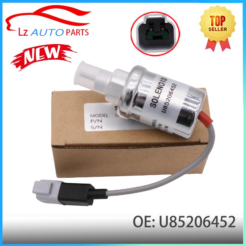 12V Fuel Shut Off Solenoid Valve U85206452 U85206520 for Perk 402D 403D 404D 404C 40 Caterpillar Engine 3011C 301 3024C