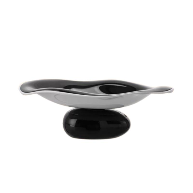 Desktop Storage Tray Geometric Fruit Plate Plastic Acrylic Draining Fruit Platter Snack Plate Storage Container Jewelry Dish