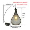 Modern Pendant Candle Holder Hanging Lamp Light Black Wine Bottle Iron Hanging Cage Vintage LED Cordless Lamp Lamp Shades