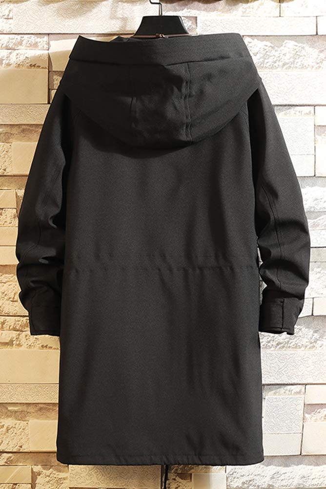 Trench Bench Long Hooded Large Size [Chubikime] Coat, Men's Coat, Parka, Jacket, Zip-up, Outerwear, Autumn, Winter, Spring, Stylish,