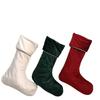 Velvet Christmas Socks Christmas Decoration Socks Large Capacity Gift Storage Christmas Socks Gift Holders Party Supplies