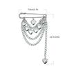 Übertriebene Mehrfachquasten Broschen Kleidung Accessoires Mode Liebesherz Retro Metall Pin Schmuck Accessoires