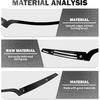 HDBUBALUS Motorcycle Split Windshield Trim Side Trim Kit Fit for Harley Road Glide CVO FLTRU FLTRX 2015-2024