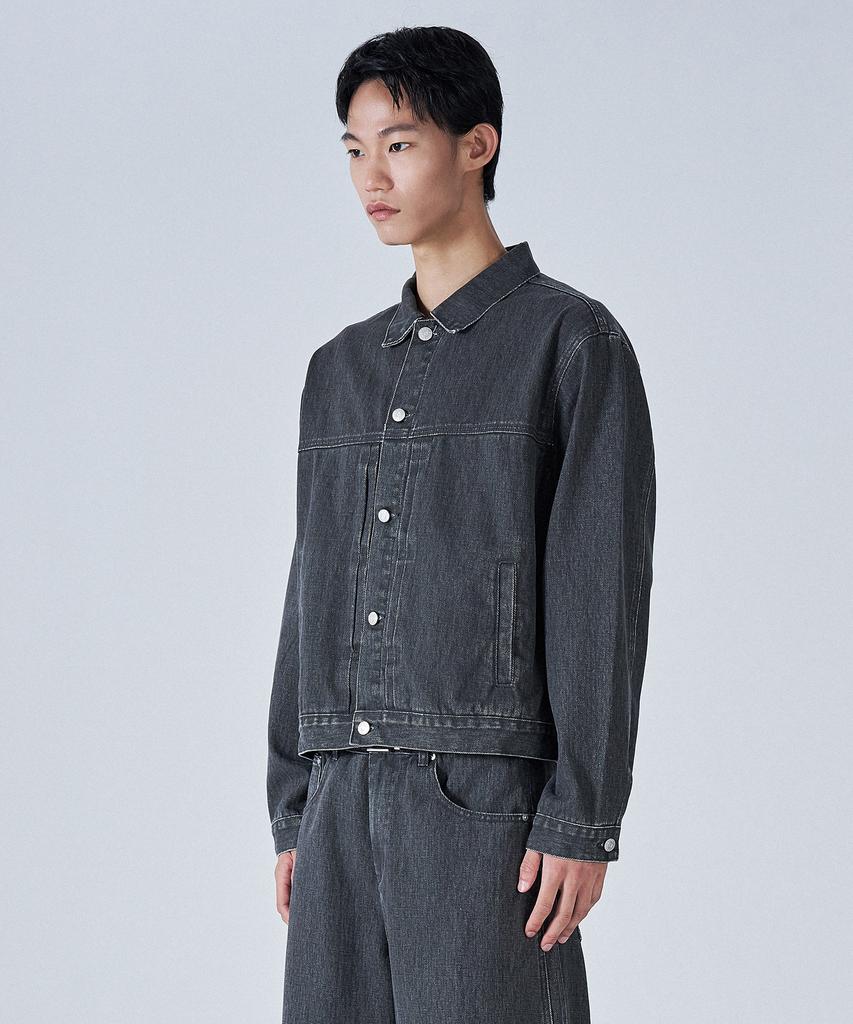 PROJECT3 Compact Twill Trucker Jacket [Gray]_Tj1103