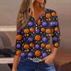 Women's T Shirt Tee Print Button  3/4 SleeveDaily Weekend Fashion Basic V- Neck Regular Top