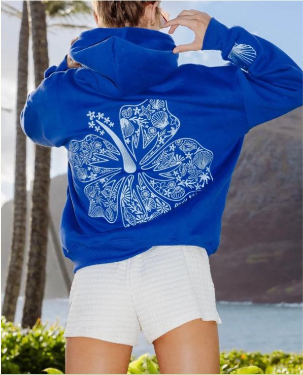 Women's Drop Shoulder Ribbed Embroidered Hoodie by ChasingSunsets, EU Size 2026