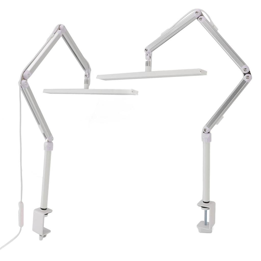 LED Desk Lamp with Clamp 360 Degree Rotation Head 3 Color Temperature Dimmable Foldable Swing Arm 14