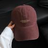 American deep top retro letter embroidery big head circumference baseball cap girls wide brim show face small casual cap