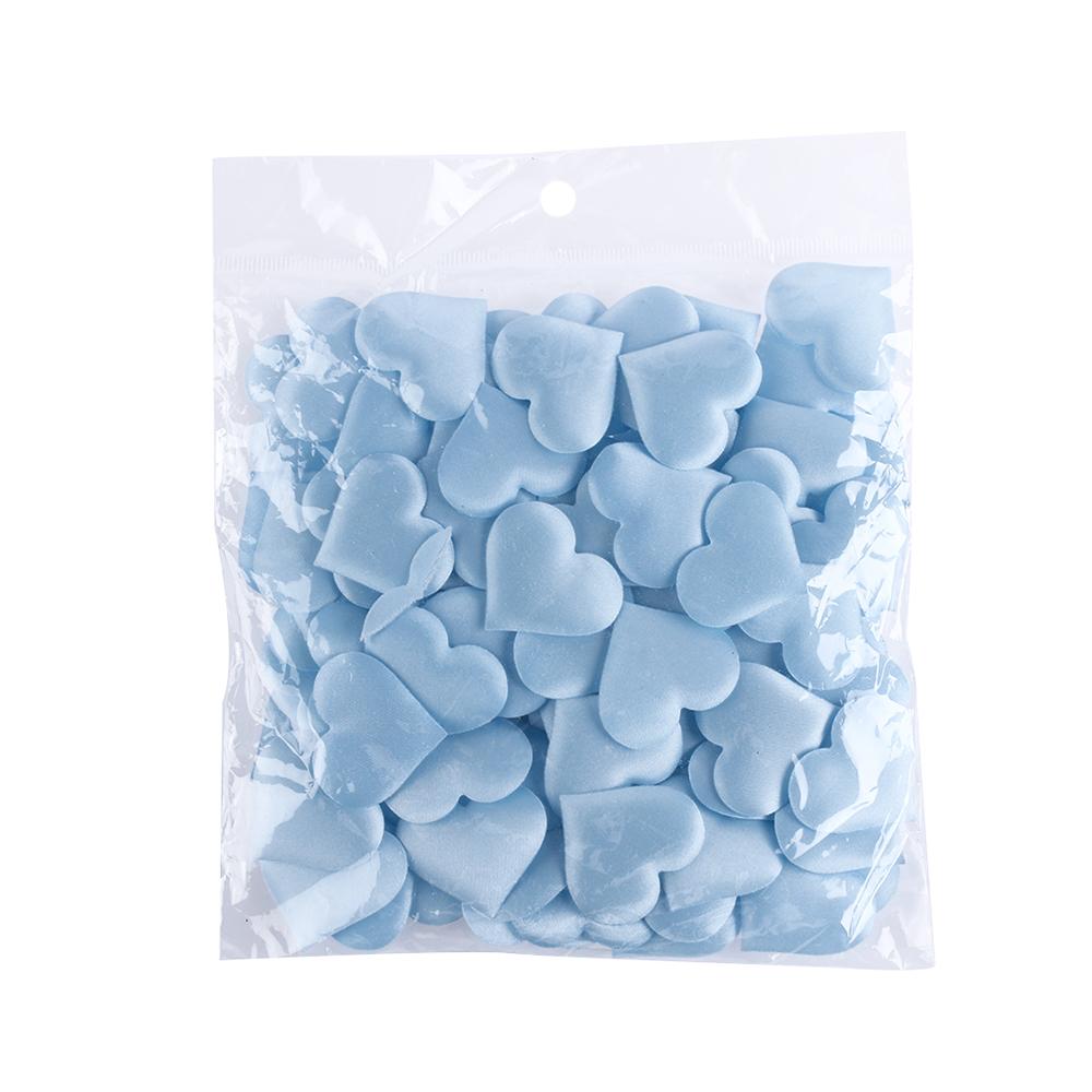 100 Pezzi Confetti in Tessuto Imbottito Petali da Lancio Cuore d'Amore Romantico Spugna Tavola Sposa Matrimonio Festa di San Valentino Decorazione