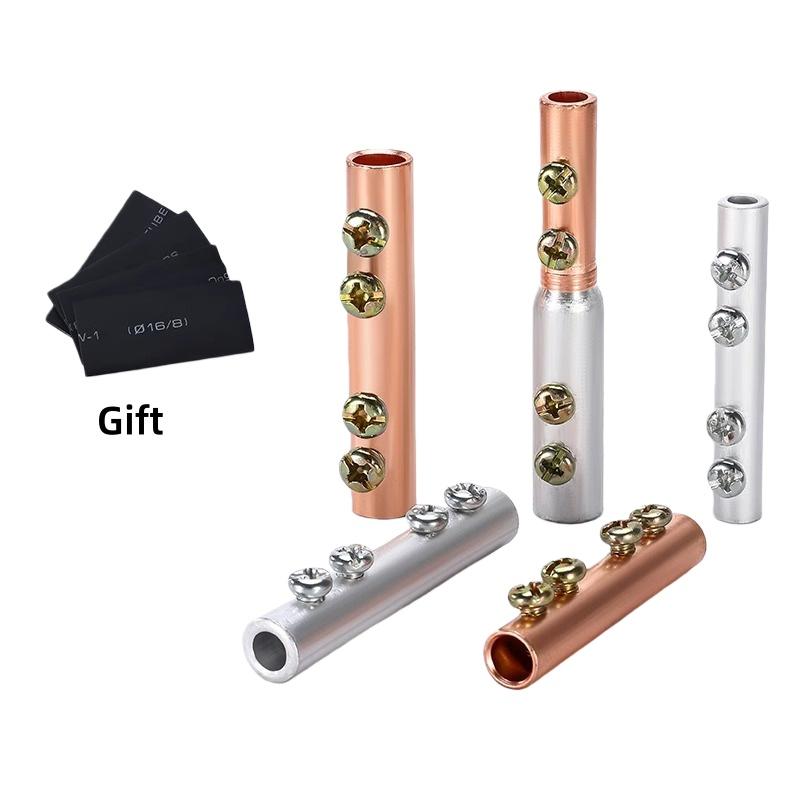 1/3Pcs Gtl Quick Cable Connector Copper Wire Butt Terminal Splice Copper Al Cable Wire Tubular Screw Bolt Connection Sleeve Join