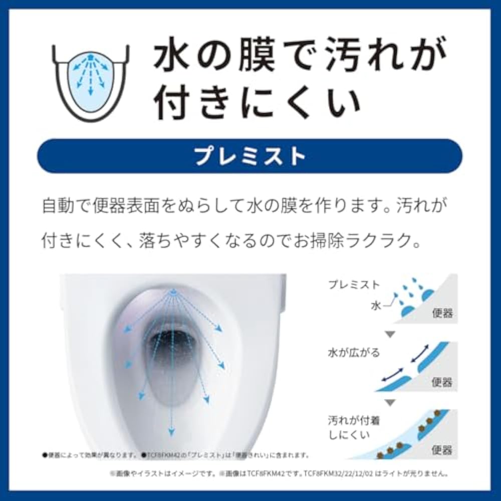 TOTO Washlet (Instantaneous) Easy To Clean TCF8FKM02 #SC1 Pastel Ivory