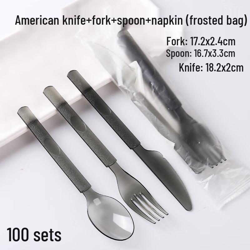 Individually Wrapped Disposable Cutlery Set with Napkin