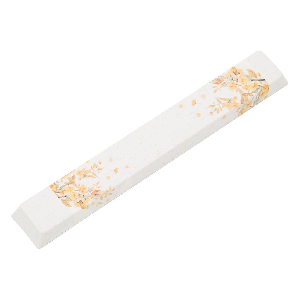 Spacebar Keycap PBT Yellow Flower Pattern DIY Universal Mechanical Keyboard Replacement Accessories