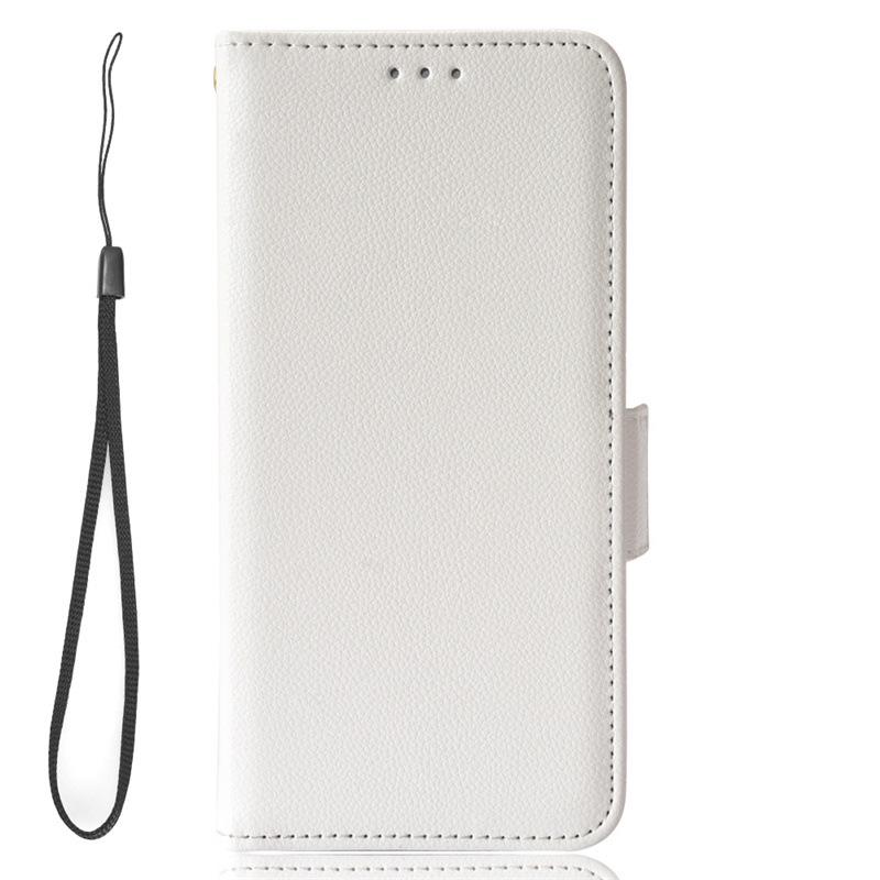 Nokia X30 5G Flip Lanyard Case with Card Slot - Lychee Leather Pattern, Solid Color
