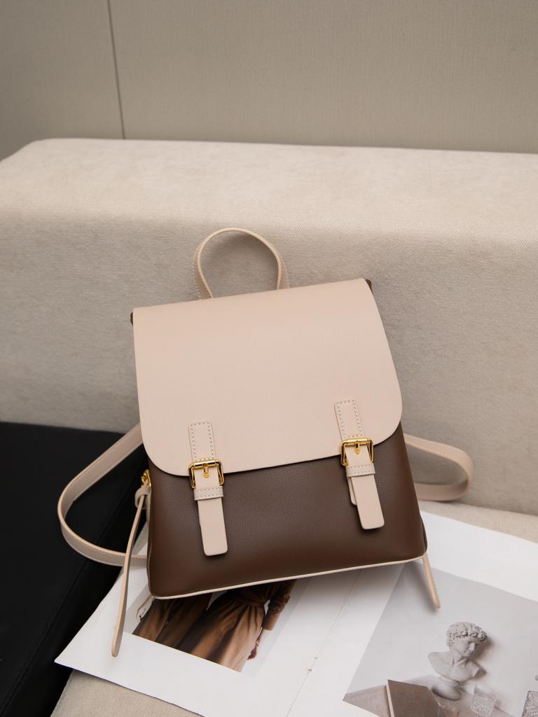 Leather Backpack Women's 2025 New Fashion Bag Niche Versatile Large-capacity Travel Cowhide Backpack