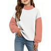 Kids Casual Printed Raglan Long Sleeve Lightweight Sweatshirt for Everyday Wear
