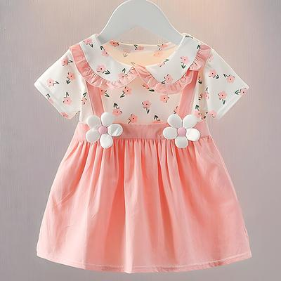 Summer Baby Girl's Fashion Floral Dress Sweet Doll Collar Princess Dress