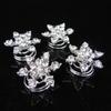 3 Stück/10 Stück Hochzeitsparty Brautjungfer Haarschmuck Braut Silber Blau Kristall Spirale Haarnadel Clip Schneeflocke Accessoire
