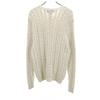 Polo by Ralph Lauren 90s Old Long Sleeve Hand Knit M White Cable Knit Men's Used