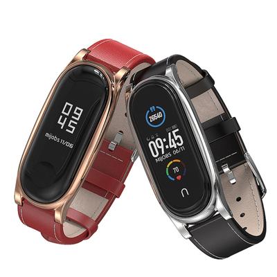 Wristwatch Band Waterproof Integrated Faux Leather Adjustable Soft One-piece Wristwatch Strap for Xiaomi